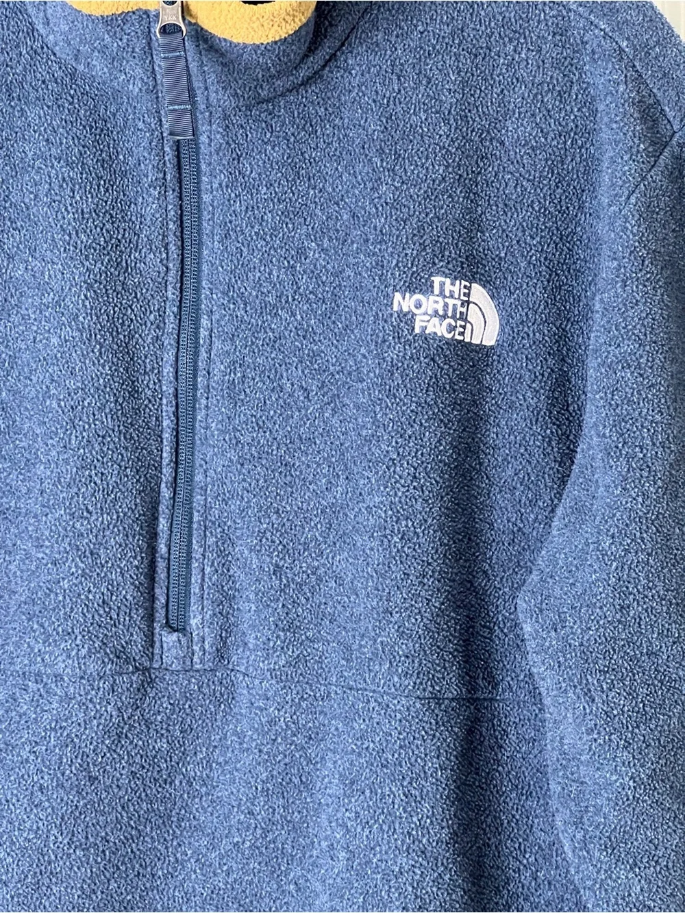 The North Face Navy & Tan 1/2 Zip Fleece Pullover